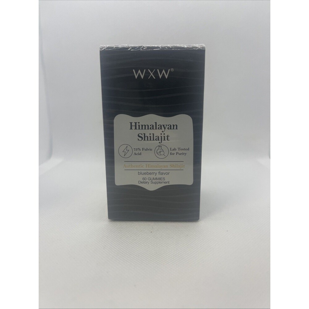 WXW Shilajit Gummies Pure Himalayan - 60 Gummy BLUEBERRY FLAVOR 100mg